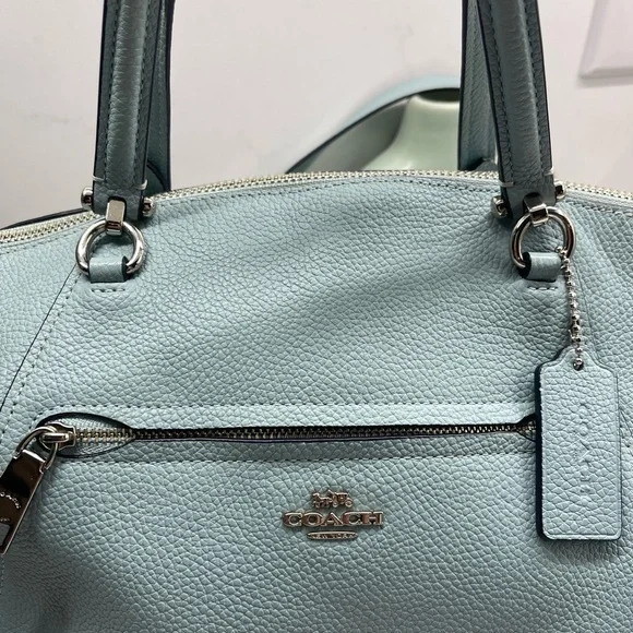 Coach Prairie Satchel Blue Leather Shoulder Bag - Picture 2 of 6